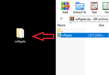 Extract files from the archive to a convenient folder Software Gate